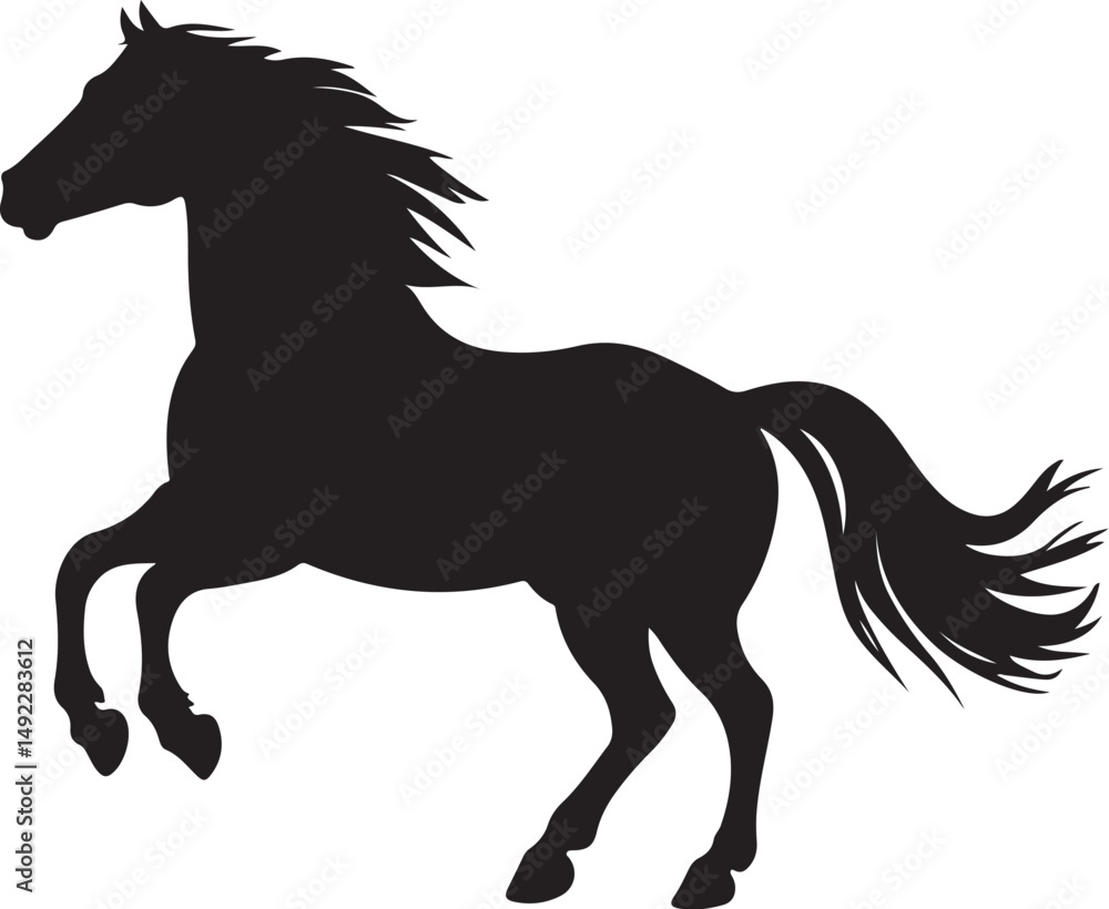 Obraz premium Running Horse Silhouette Pack 