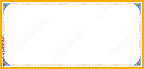 illustration of colorful floral frame decor