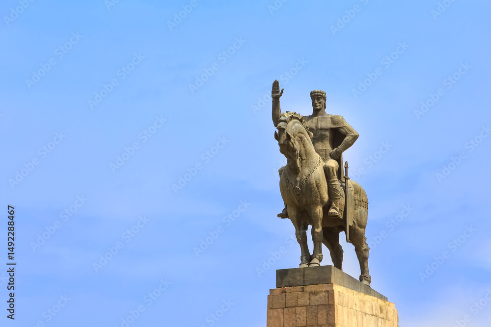 Obraz premium Tbilisi, Georgia statue of King Vakhtang Gorgasali