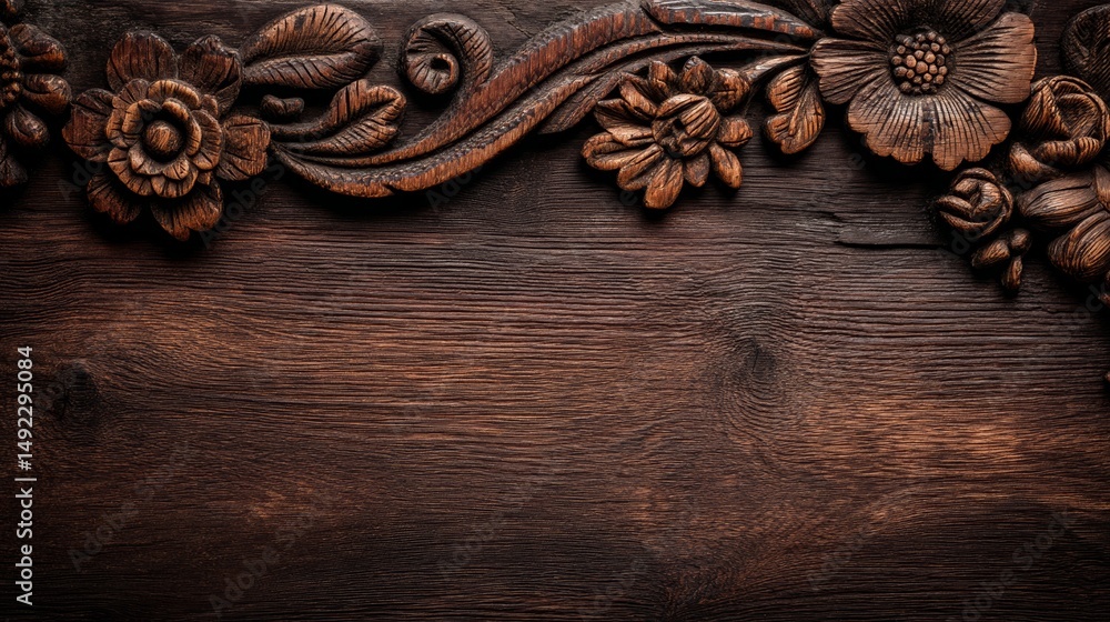 The background combines Moroccan style with grunge elements, wood texture, and carved ornamental details The background combines Moroccan style with grunge elements, wood texture, and carved ornamental details