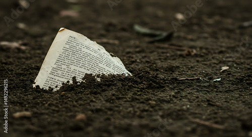 Forgotten words buried deep in earth a poignant reflection of time and history lost pages silent stories