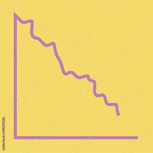 graph down icon design