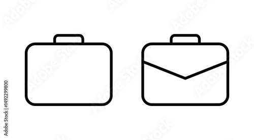 Briefcase icon vector. suitcase sign and symbol. luggage symbol.