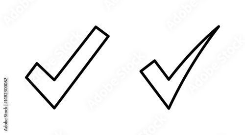 Check mark icon vector. Tick mark sign and symbol