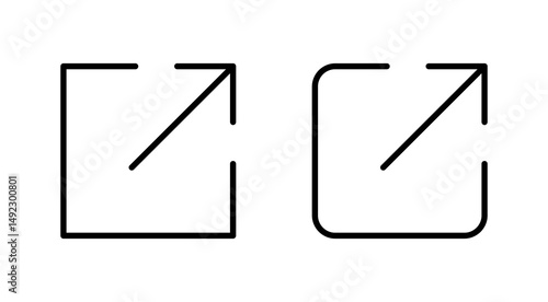 External link icon vector. link sign and symbol. hyperlink symbol