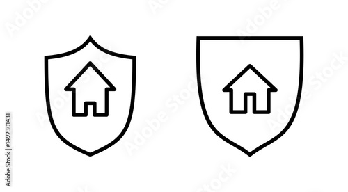 house insurance icon vector. house protection sign and symbol