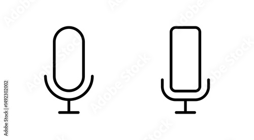 Microphone icon vector. karaoke sign and symbol