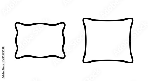 Pillow icon vector. Pillow sign and symbol. Comfortable fluffy pillow