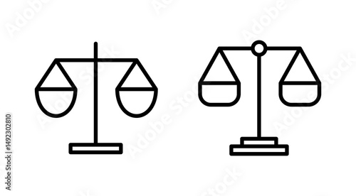 Scales icon vector. Law scale icon. Justice sign and symbol