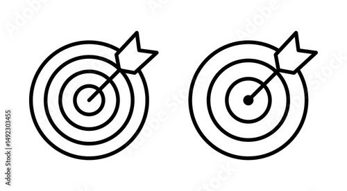 Target icon vector. goal icon vector. target marketing sign and symbol