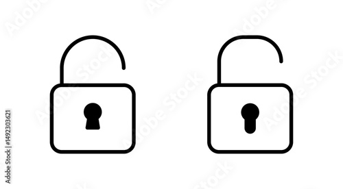 Unlock icon vector. Unlock sign and symbol. unlocked padlock icon