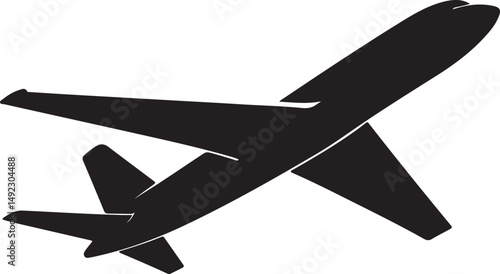  A vector illustration of a sleek black silhouette.