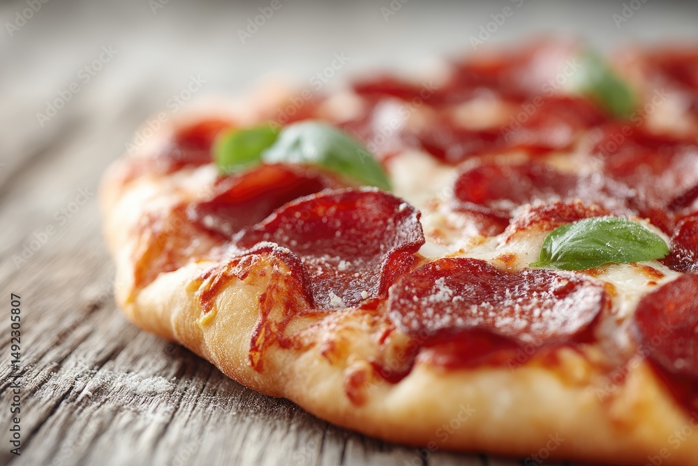 Close-up of Pepperoni Pizza Close-up of Pepperoni Pizza