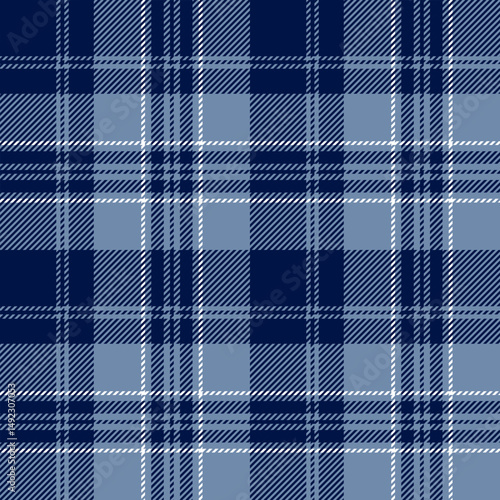plaid tartan seamless repeat pattern. This is a blue navy blue white checkered plaid vector illustration. Design for decorative,wallpaper,shirts,clothing,tablecloths,wrapping,textile,fabric,texture