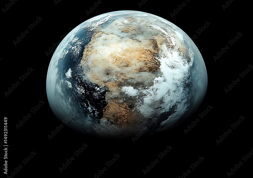 Fototapeta premium Earth from space, detailed view