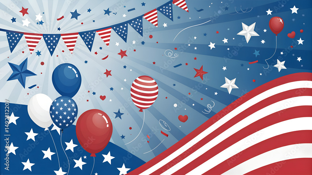 Fototapeta premium fourth of july fireworks