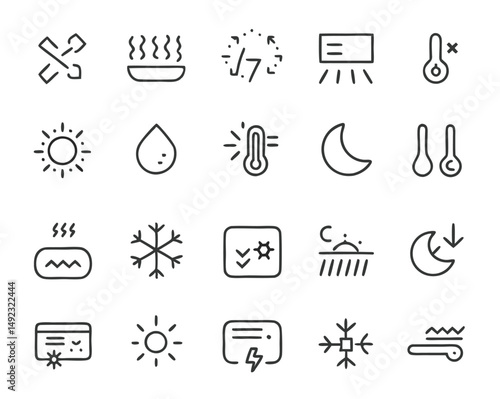 Variety of climate  weather icons