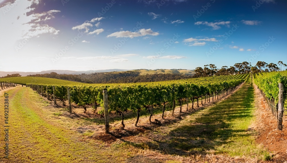 Naklejka premium vineyard in the adelaide hills