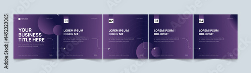 Editable Minimal Corporate Social Media Carousel Template. Microblog Carousel Template For Social Media Post. carousel slide background Layout for Instagram & LinkedIn.