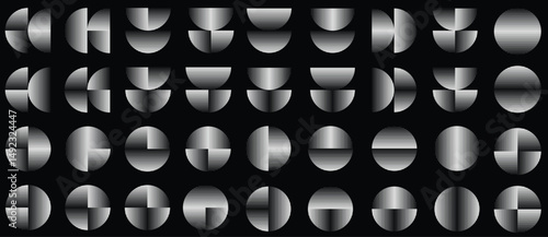 Circle Logo with lines.unusual icon Design .Background with Vector stripes .Geometric shape.
