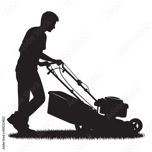 Professional lawn mowing service for a perfectly manicured yard landscape