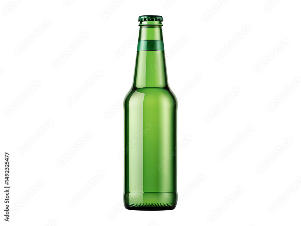 Empty Green Glass Beer Bottle Mockup Beverage Container Design Template Empty Green Glass Beer Bottle Mockup Beverage Container Design Template