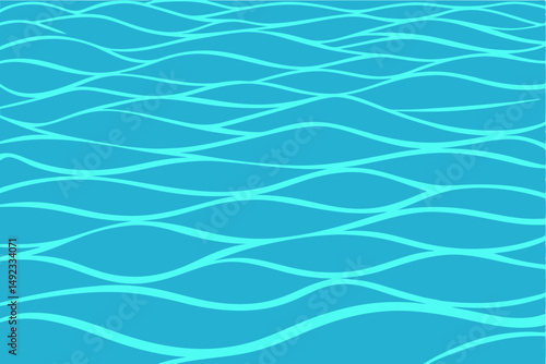 Abstract blue water wave pattern with transparent background