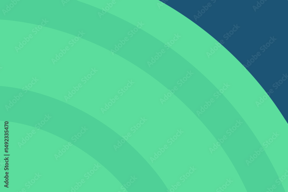 Abstract layered geometric design in green and blue on a white background Abstract layered geometric design in green and blue on a white background
