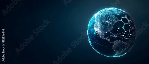 Wallpaper Mural Abstract Digital Representation Of Earth Torontodigital.ca