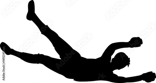 Playing Goalkeeper Silhouette