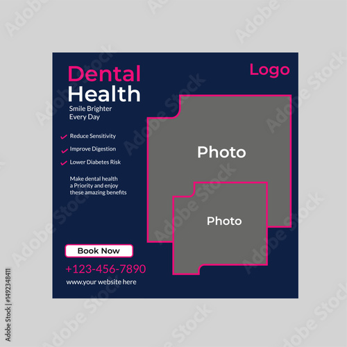 Dental Health care design free template
