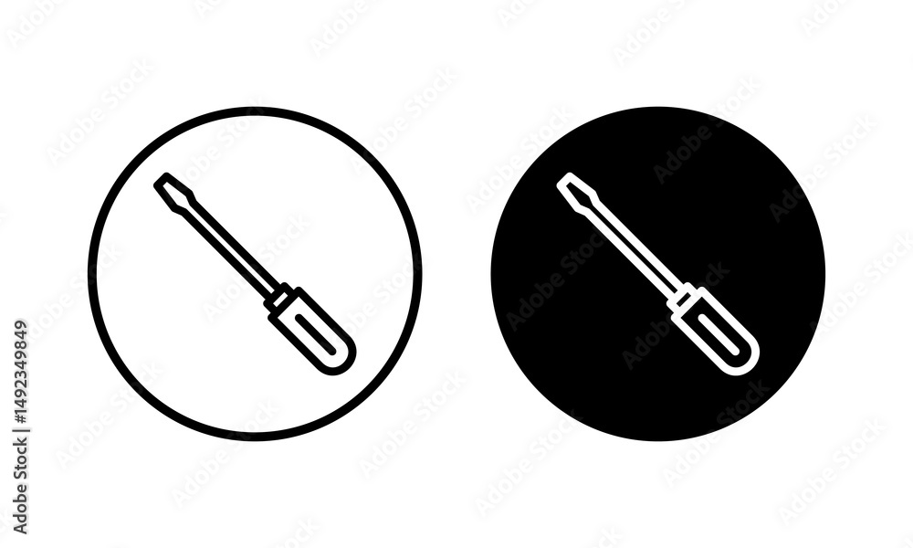 Screwdriver icon vector illustration. tools sign and symbol Screwdriver icon vector illustration. tools sign and symbol