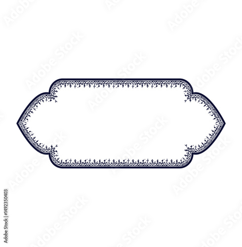 Eslimi Tazhib Iranian Art Design Text Box Text Input Area Floral Vector Old Vintage Art