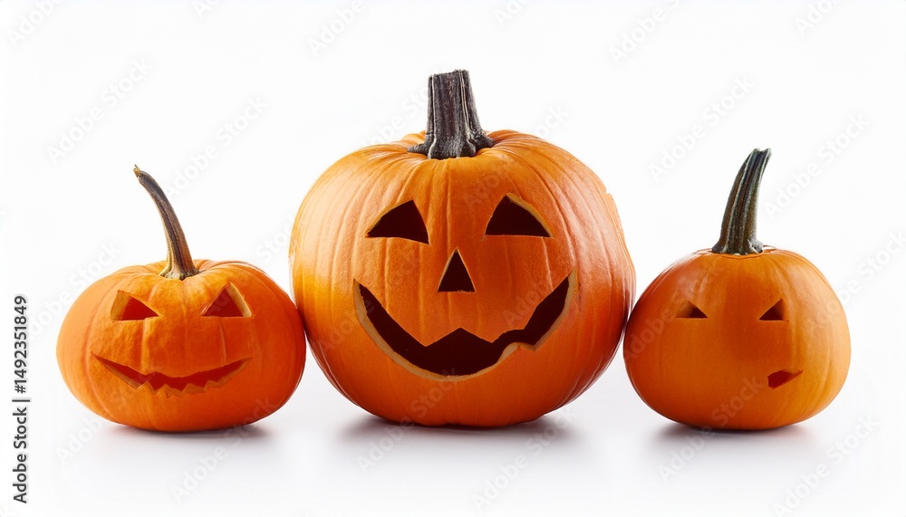 halloween pumpkins on white halloween pumpkins on white