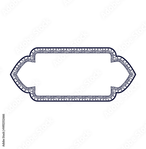 Eslimi Tazhib Iranian Art Design Text Box Text Input Area Floral Vector Old Vintage Art