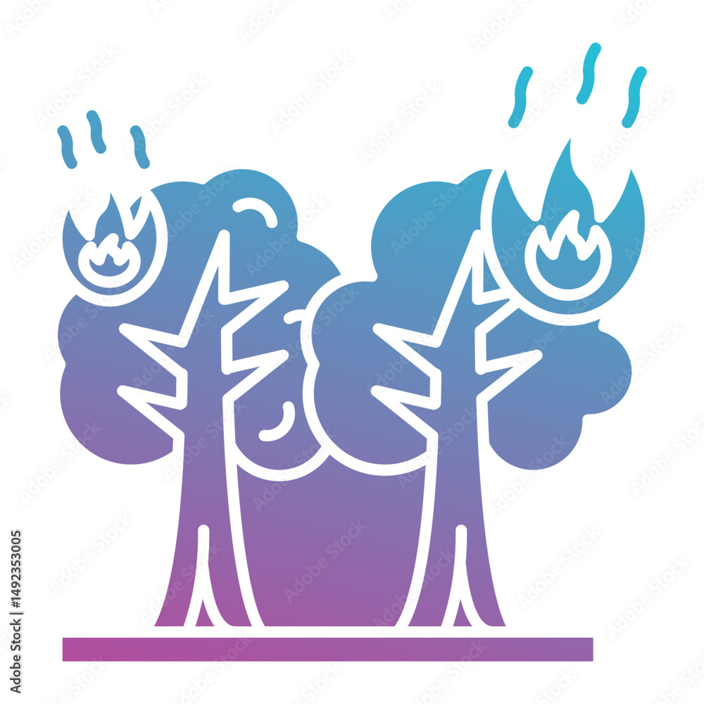 forest fire icon forest fire icon