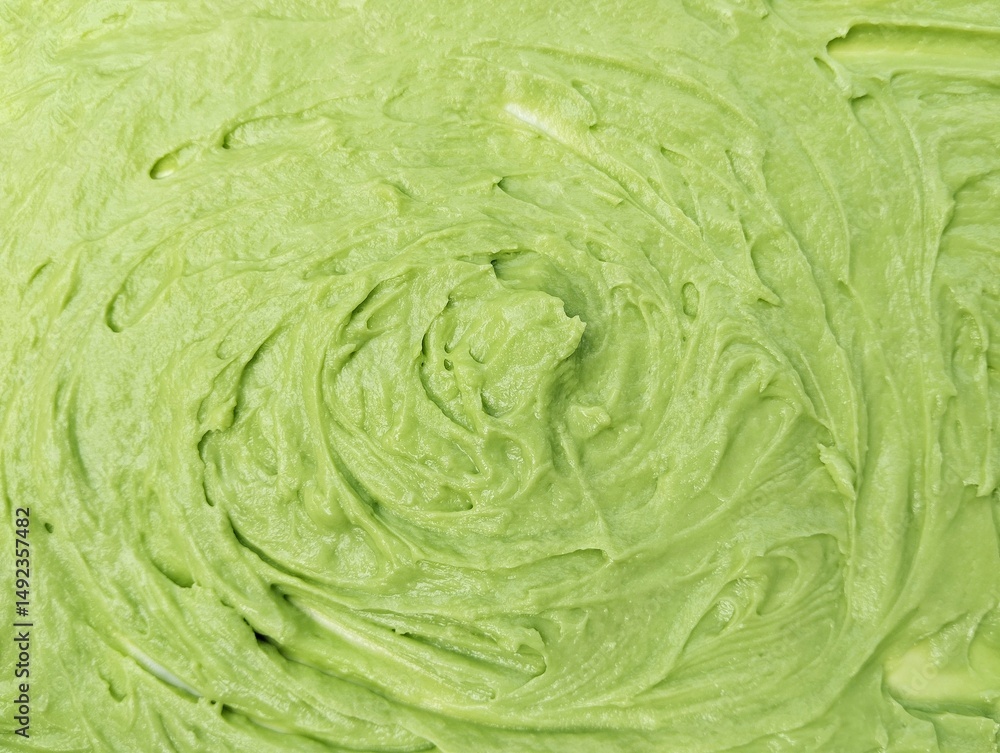 Obraz premium Close up of green cream detergent texture background 