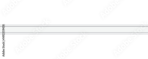 Decorative white horizontal stripe moulding baseboard in empty modern room interior detail trim wall panel design stock