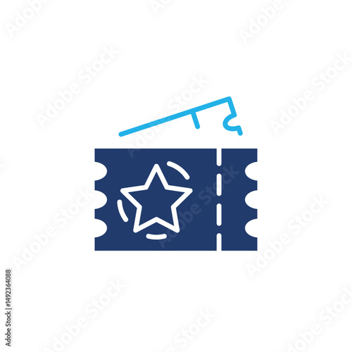 raffle ticket colored icon vector design good for web or mobile app