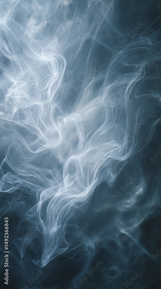Fototapeta premium Ethereal Gray Smoke Trails Creating a Moody Atmosphere