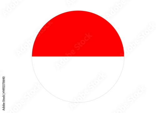 Indonesia Flag icon. Round flag of indonesia icon design, vector illustration