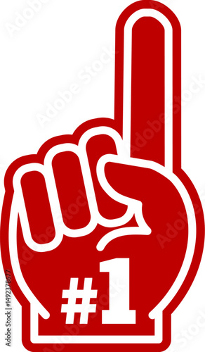 Number 1 fan hand