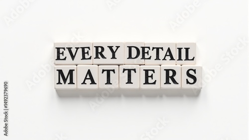 Every Detail Matters Tile Lettering Message