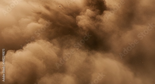 Dust Cloud Swirling, Earthy Tones