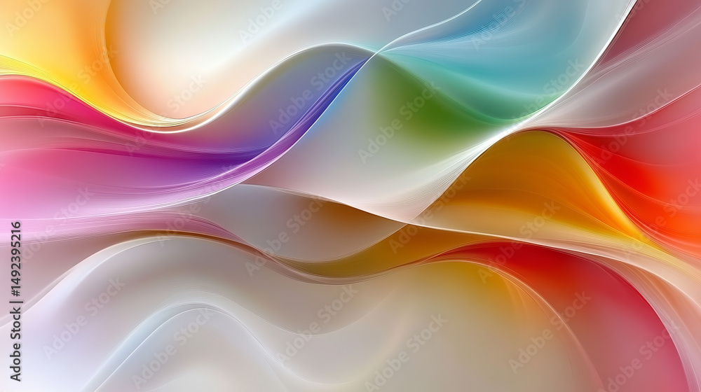 Abstract, flowing, colorful waves of vibrant hues Abstract, flowing, colorful waves of vibrant hues