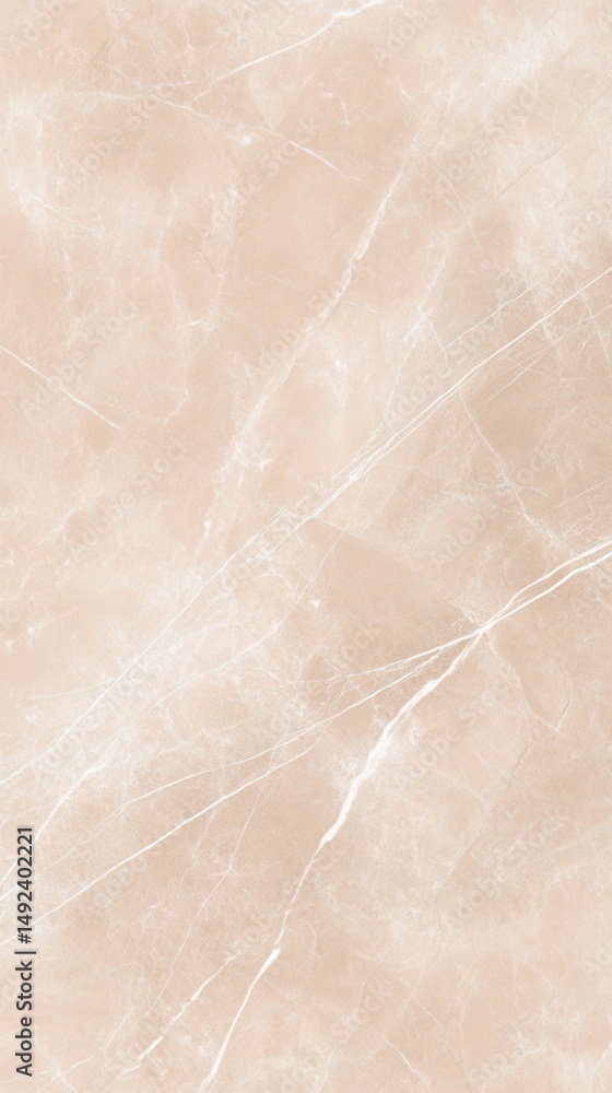 Fototapeta premium Pale peach stone, veined white, smooth texture.