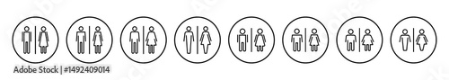 Toilet icon vector. restrooms icon vector. bathroom sign. wc, lavatory