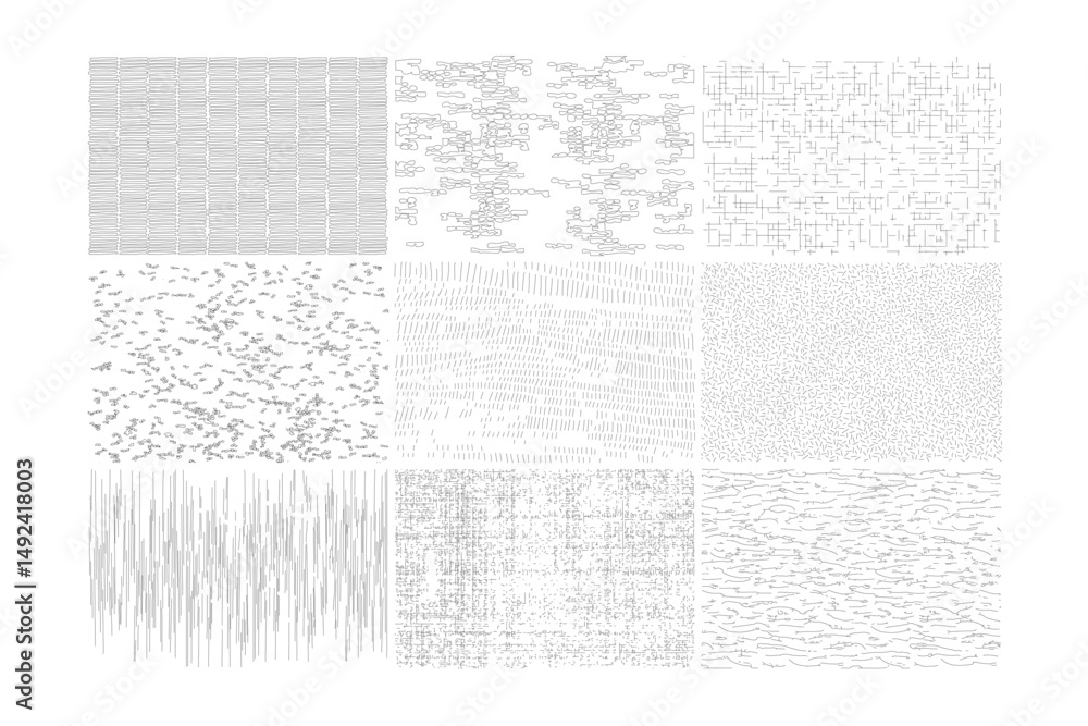 Obraz premium Ground and wall vector pattern. texture interior background line art. set of graphics elements drawing for architecture and landscape design. cad pattern