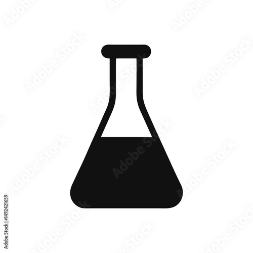 Test Tube with Blue Liquid – Scientific Laboratory Equipment Isolated on White Background