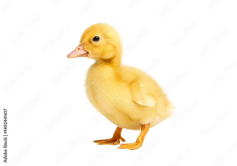 Adorable Yellow Duckling Baby Duck Photo on Transparent background Adorable Yellow Duckling Baby Duck Photo on Transparent background